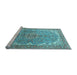 Sideview of Machine Washable Persian Light Blue Traditional Rug, wshtr4381lblu