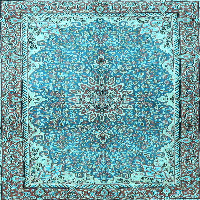 Square Persian Light Blue Traditional Rug, tr4381lblu