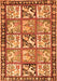 Serging Thickness of Machine Washable Persian Orange Traditional Area Rugs, wshtr4382org