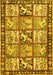 Machine Washable Persian Yellow Traditional Rug, wshtr4382yw