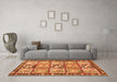 Machine Washable Persian Orange Traditional Area Rugs in a Living Room, wshtr4382org