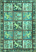 Machine Washable Persian Turquoise Traditional Area Rugs, wshtr4382turq