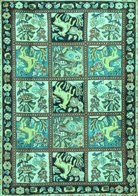 Persian Turquoise Traditional Rug, tr4382turq