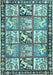 Machine Washable Persian Light Blue Traditional Rug, wshtr4382lblu