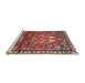 Sideview of Machine Washable Traditional Camel Brown Rug, wshtr4383