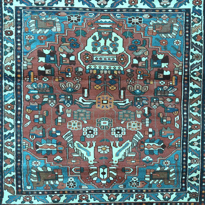 Square Persian Light Blue Traditional Rug, tr4383lblu