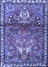 Machine Washable Persian Blue Traditional Rug, wshtr4383blu