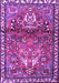 Machine Washable Persian Purple Traditional Area Rugs, wshtr4383pur