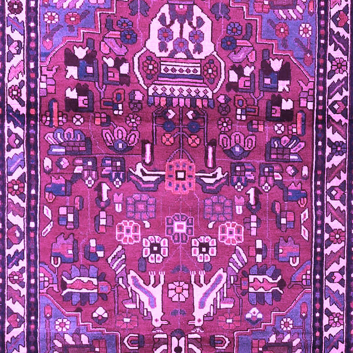 Machine Washable Persian Purple Traditional Area Rugs, wshtr4383pur
