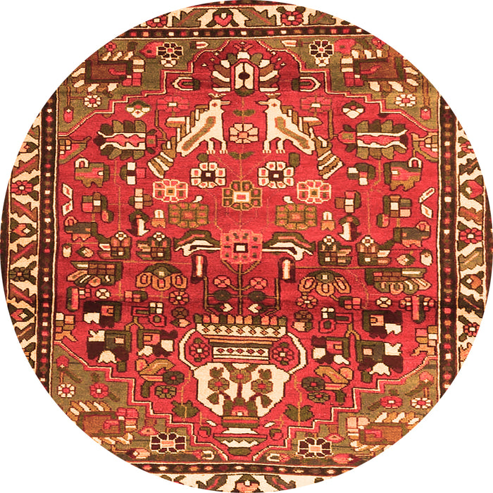 Machine Washable Persian Orange Traditional Area Rugs, wshtr4383org