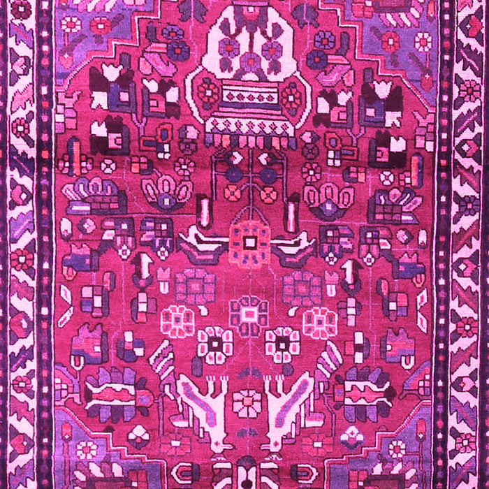 Machine Washable Persian Pink Traditional Rug, wshtr4383pnk
