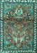 Machine Washable Persian Turquoise Traditional Area Rugs, wshtr4383turq