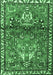 Machine Washable Persian Emerald Green Traditional Area Rugs, wshtr4383emgrn