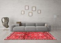 Machine Washable Persian Red Traditional Rug, wshtr4383red