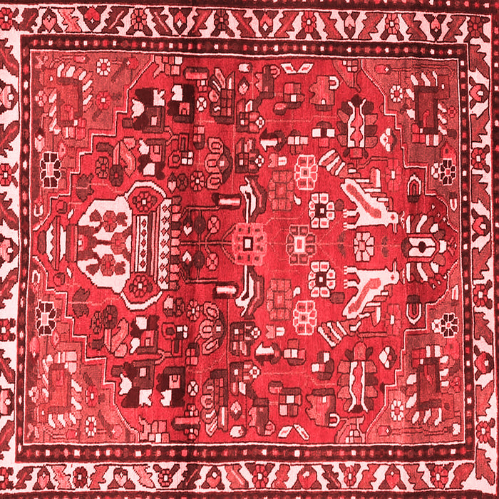 Machine Washable Persian Red Traditional Rug, wshtr4383red