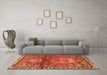 Machine Washable Persian Orange Traditional Area Rugs in a Living Room, wshtr4383org