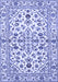 Machine Washable Persian Blue Traditional Rug, wshtr4384blu