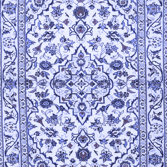 Machine Washable Persian Blue Traditional Rug, wshtr4384blu