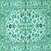 Square Machine Washable Persian Turquoise Traditional Area Rugs, wshtr4384turq