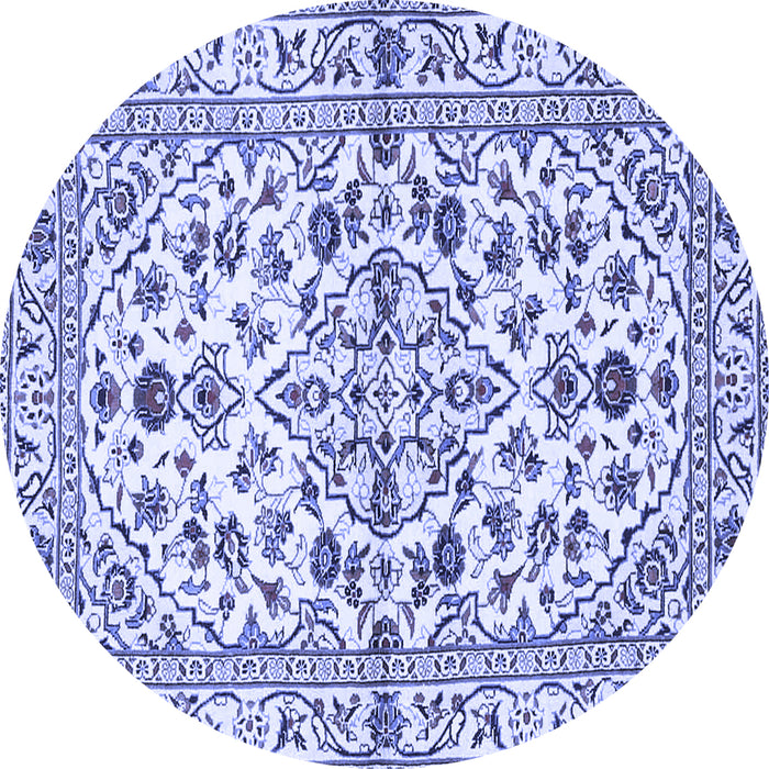 Round Persian Blue Traditional Rug, tr4384blu
