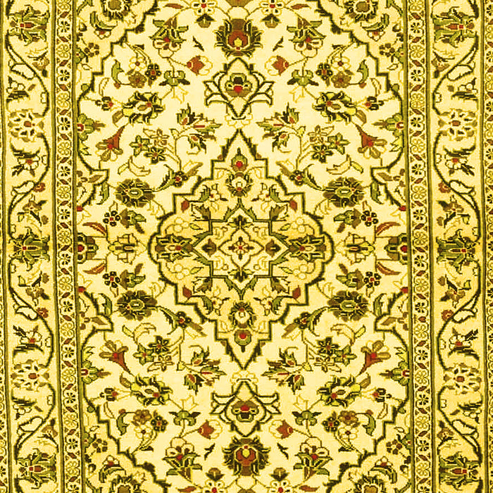 Machine Washable Persian Yellow Traditional Rug, wshtr4384yw