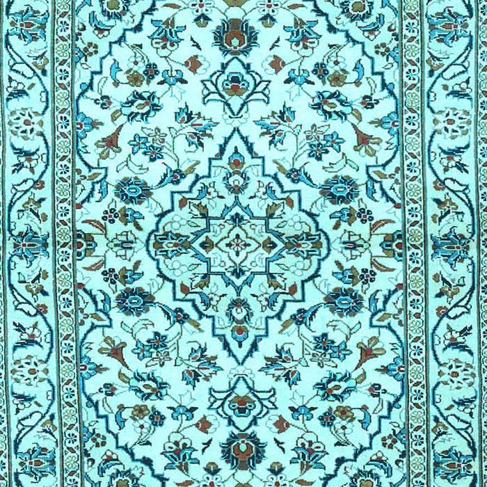 Machine Washable Persian Light Blue Traditional Rug, wshtr4384lblu