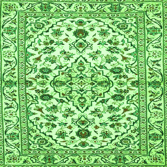 Serging Thickness of Persian Green Traditional Rug, tr4384grn