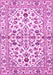 Machine Washable Persian Pink Traditional Rug, wshtr4384pnk