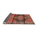 Sideview of Traditional Saffron Red Persian Rug, tr4385