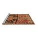 Sideview of Machine Washable Persian Brown Traditional Rug, wshtr4385brn