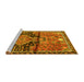 Sideview of Machine Washable Persian Yellow Traditional Rug, wshtr4385yw