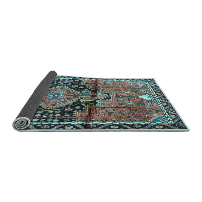 Sideview of Persian Light Blue Traditional Rug, tr4385lblu