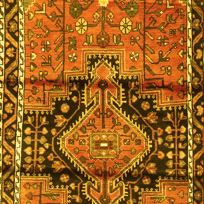 Machine Washable Persian Yellow Traditional Rug, wshtr4385yw