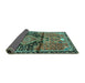 Sideview of Persian Turquoise Traditional Rug, tr4385turq