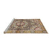 Sideview of Machine Washable Traditional Sienna Brown Rug, wshtr4386