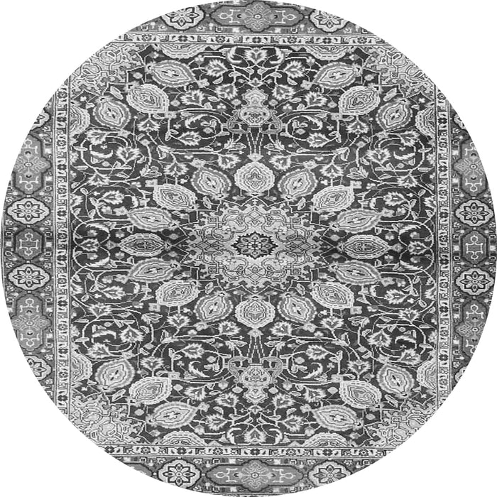 Machine Washable Persian Gray Traditional Rug, wshtr4386gry