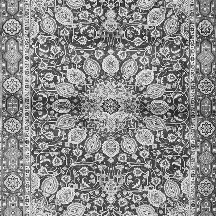 Serging Thickness of Machine Washable Persian Gray Traditional Rug, wshtr4386gry