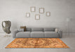 Machine Washable Persian Orange Traditional Area Rugs in a Living Room, wshtr4386org