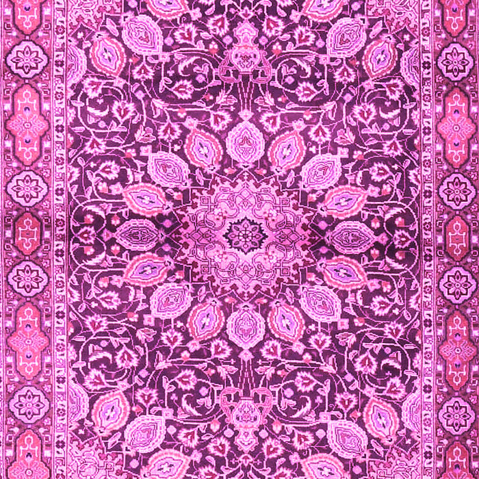 Machine Washable Persian Pink Traditional Rug, wshtr4386pnk