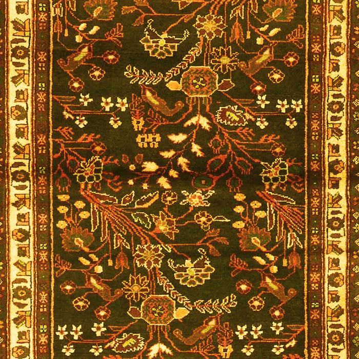 Machine Washable Persian Yellow Traditional Rug, wshtr4387yw