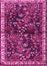 Machine Washable Persian Pink Traditional Rug, wshtr4387pnk