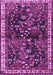 Machine Washable Persian Purple Traditional Area Rugs, wshtr4387pur