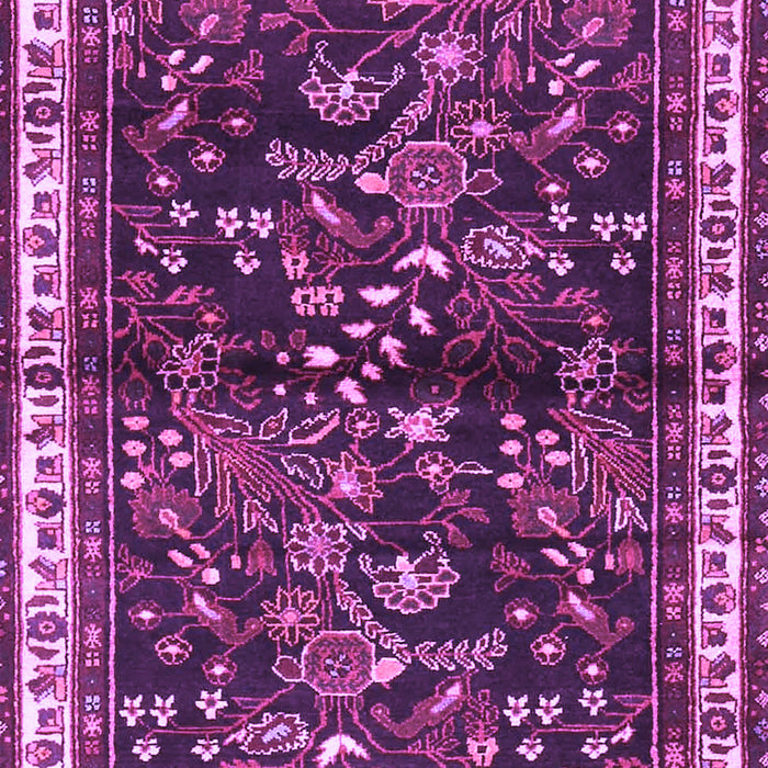 Machine Washable Persian Purple Traditional Area Rugs, wshtr4387pur