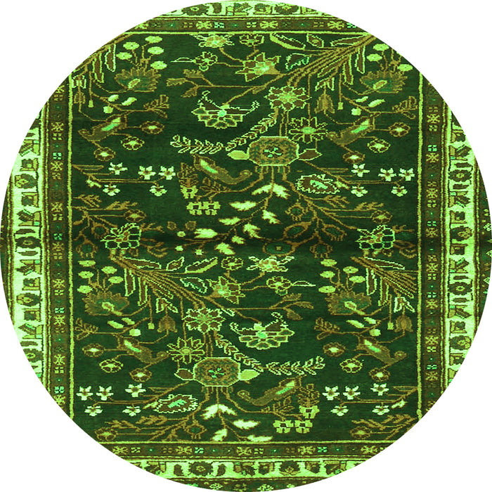 Machine Washable Persian Green Traditional Area Rugs, wshtr4387grn