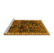 Sideview of Machine Washable Persian Yellow Traditional Rug, wshtr4387yw