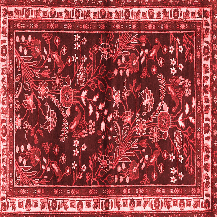 Machine Washable Persian Red Traditional Rug, wshtr4387red