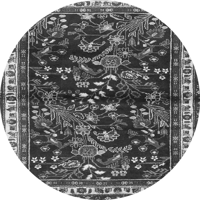 Machine Washable Persian Gray Traditional Rug, wshtr4387gry