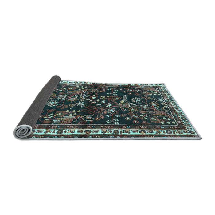 Sideview of Persian Light Blue Traditional Rug, tr4387lblu