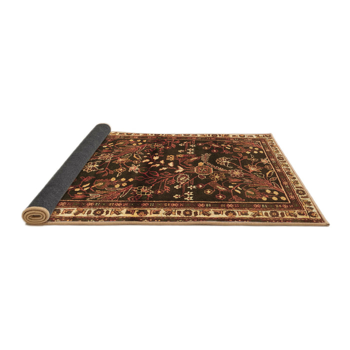 Sideview of Persian Brown Traditional Rug, tr4387brn