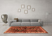 Machine Washable Persian Orange Traditional Area Rugs in a Living Room, wshtr4387org